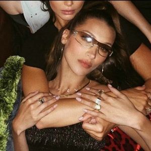 Chanel 4072B Shield Wrap Metal Sunglasses Blue Rhinestone Vintage w/case